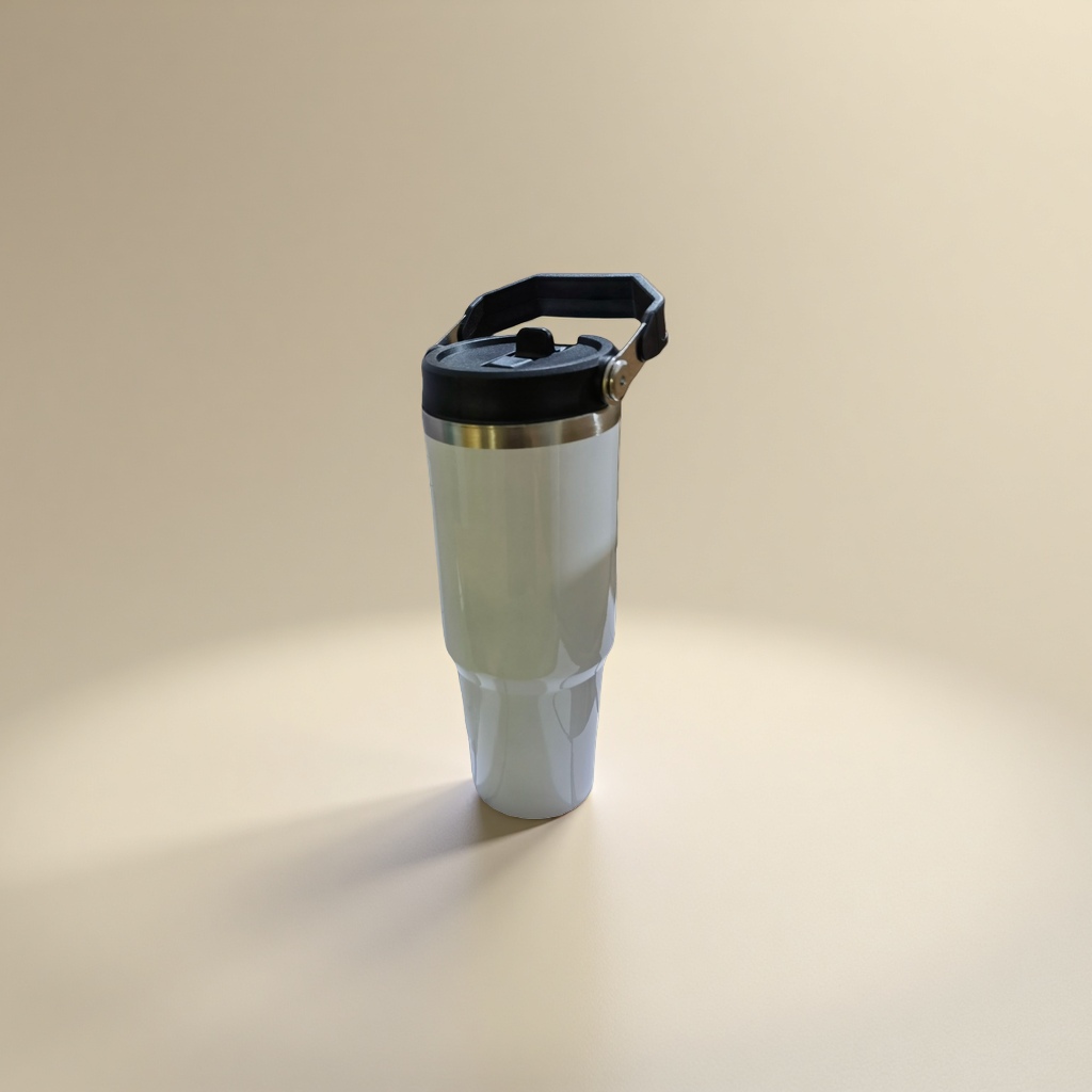 White car cup heat transfer printing stainless steel portable, heat-resistant and durable insulated cup Application Scenario