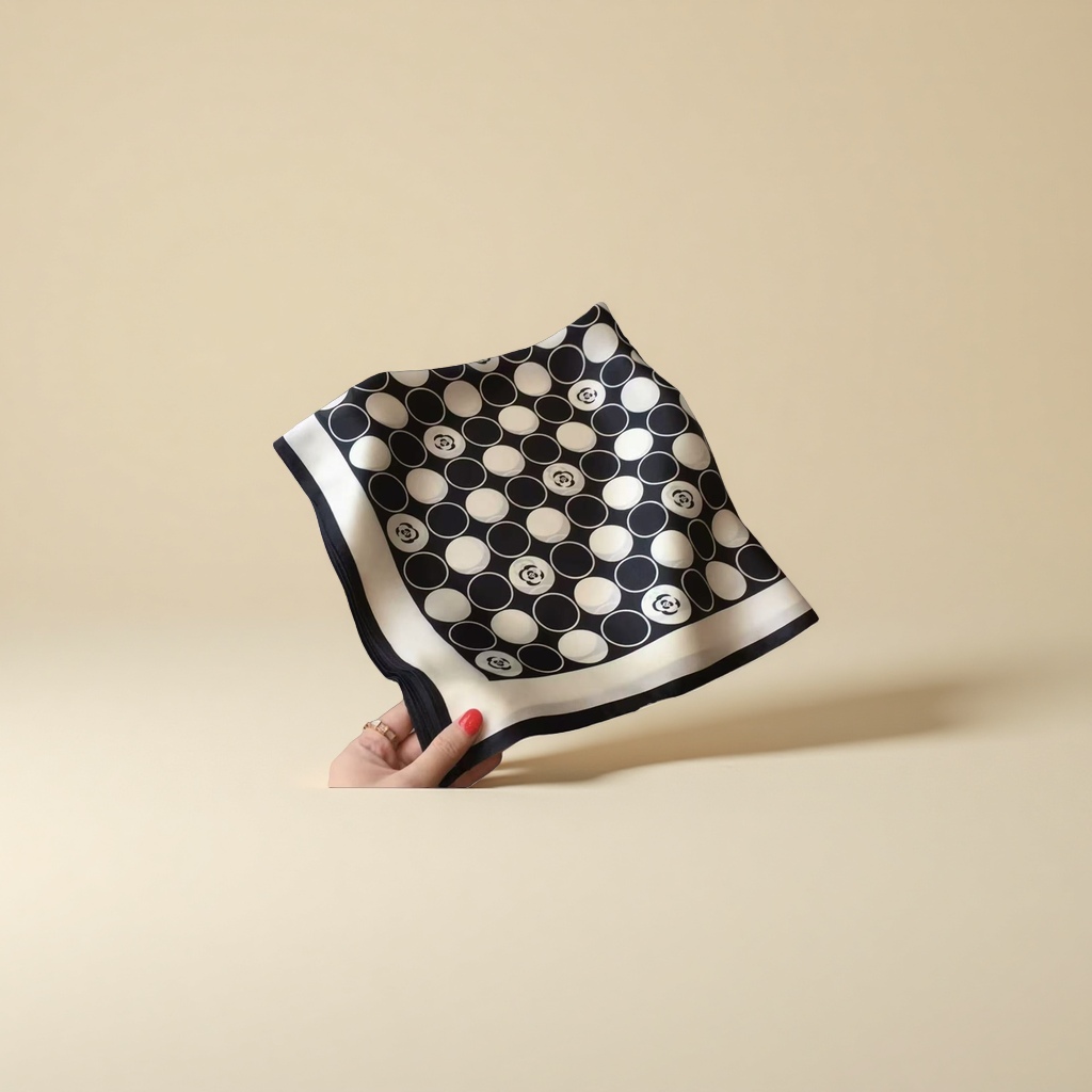 The silk scarf is a fashionable printed square scarf for women, light, breathable and elegant, suitable for ladies in spring and summer Application Scenario