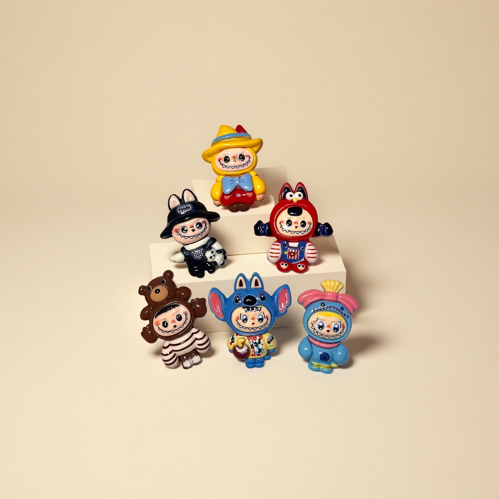 Cartoon cute cloth resin accessories, phone case accessories, DIY handcrafted hair clips, fridge magnets, hanging ornaments Application Scenario