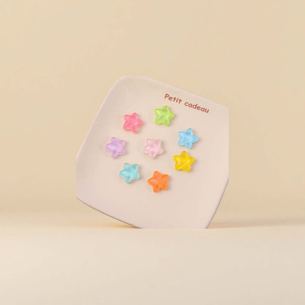 DIY cartoon ice-transparent star resin accessories, mobile phone cases, hairpins, cream glue patch accessories Application Scenario