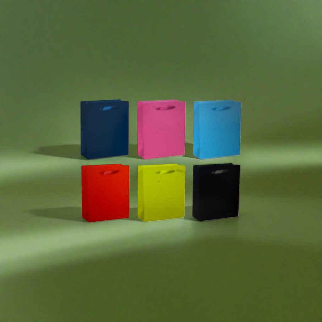 Colored paper bags, reusable paper bags, eco-friendly packaging bags, household storage bags Application Scenario