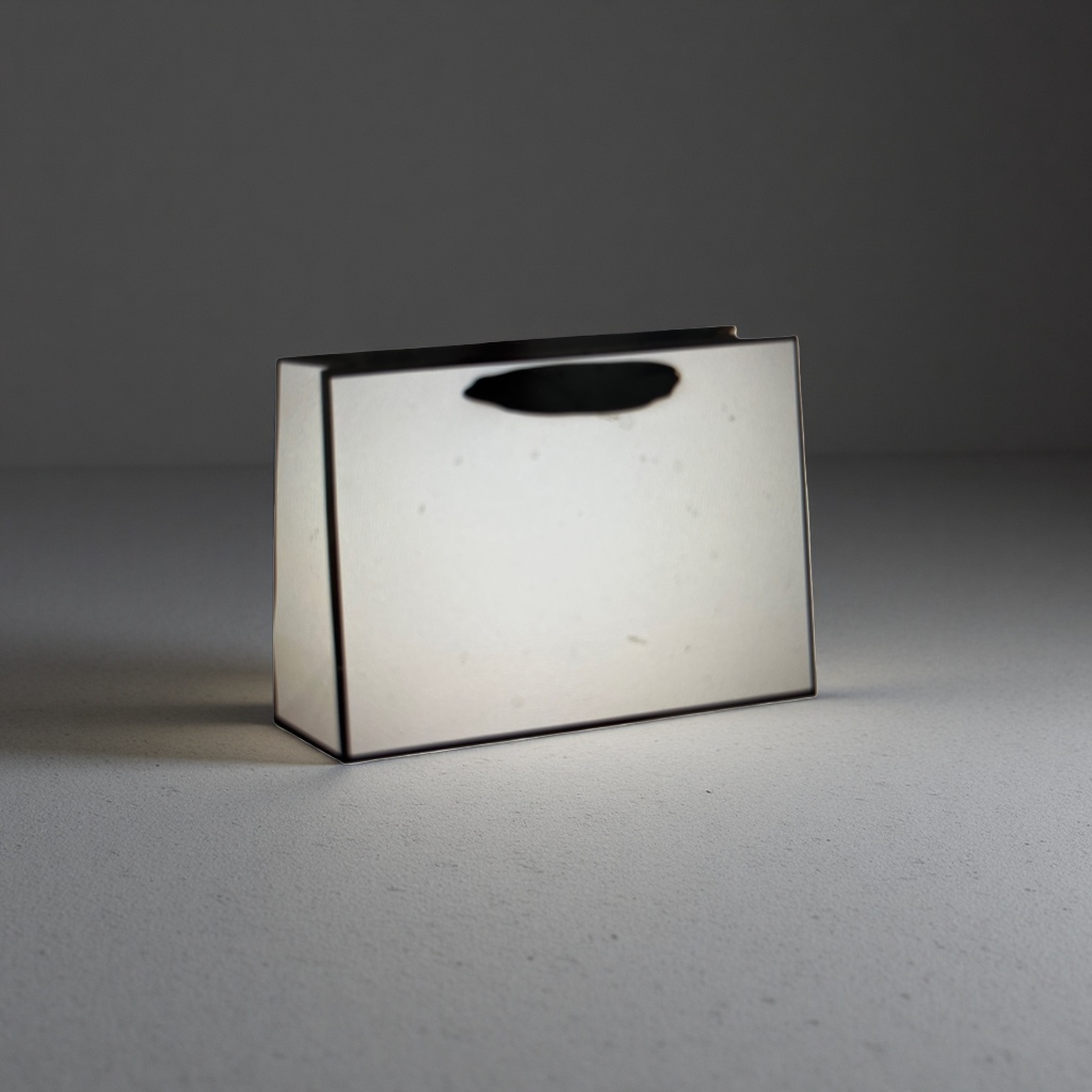 The main body of the white paper bag is simple and the packaging is environmentally friendly and reusable Specification image