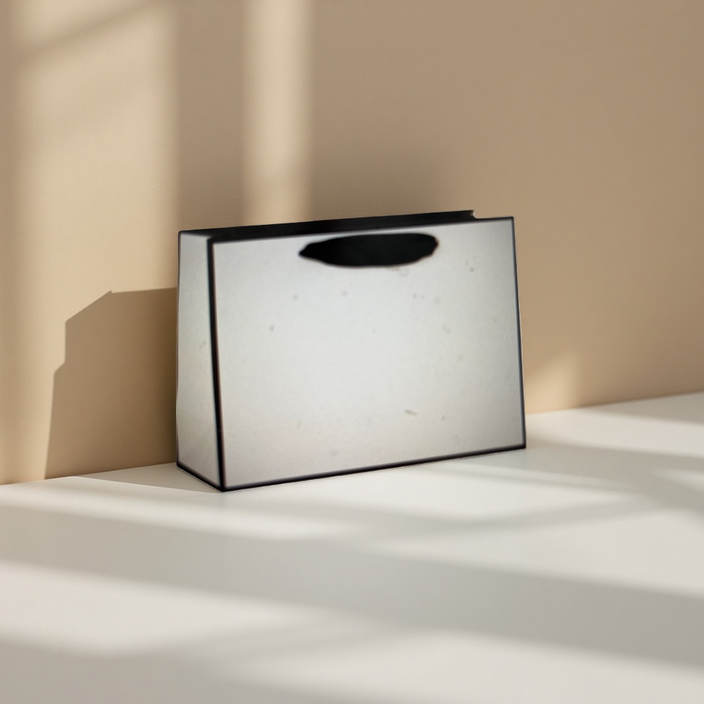 The main body of the white paper bag is simple and the packaging is environmentally friendly and reusable details Picture