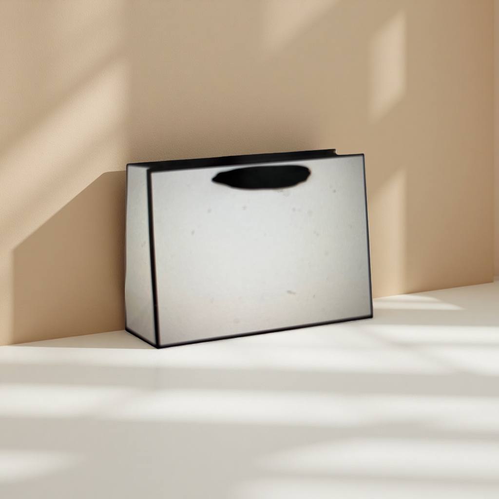 The main body of the white paper bag is simple and the packaging is environmentally friendly and reusable