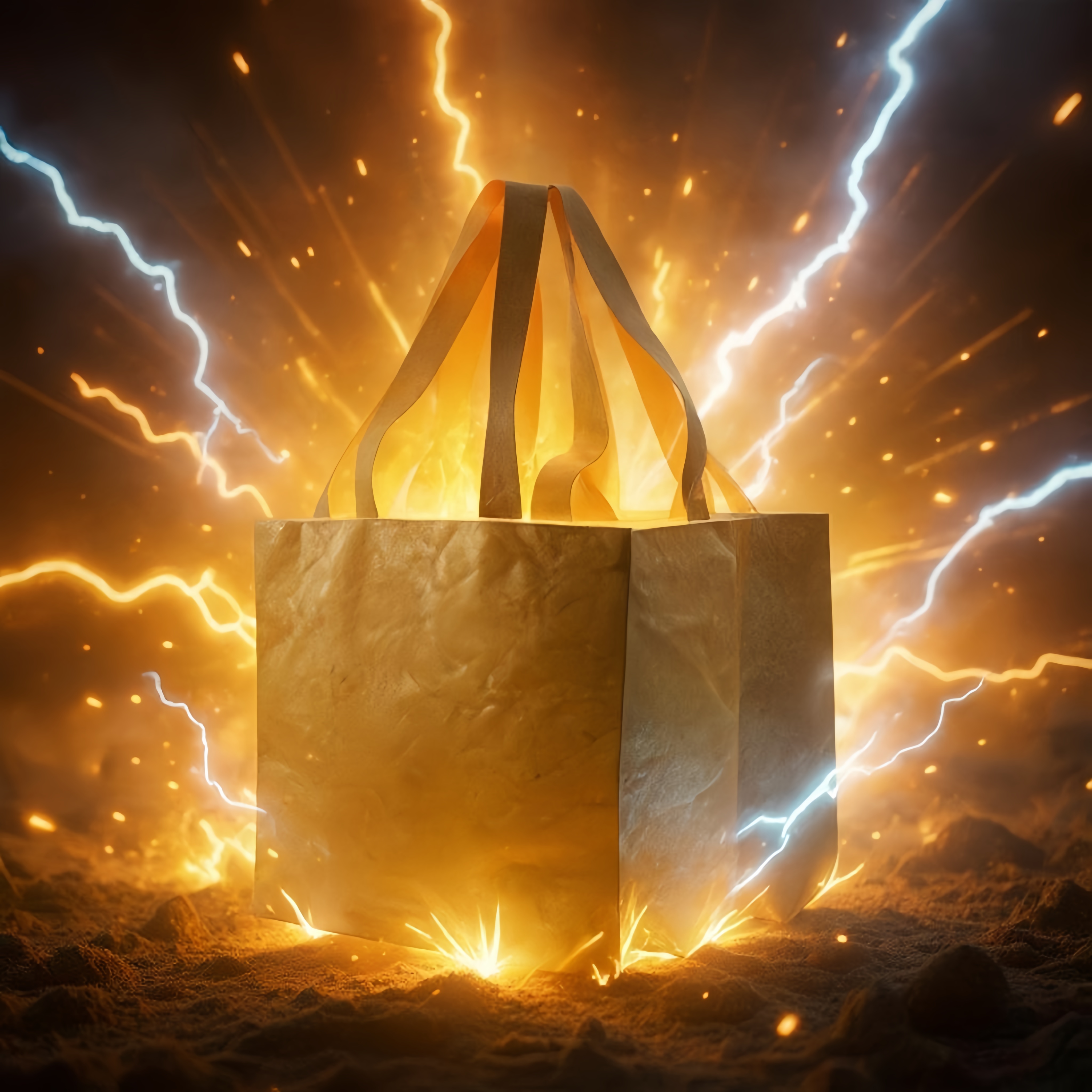 Brown paper bags are reusable, eco-friendly packaging bags with large capacity, thickened design, and are sturdy and durable details Picture