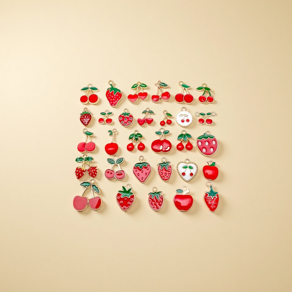 diy jewelry small accessories, fruit simulation alloy pendant cartoon Specification image
