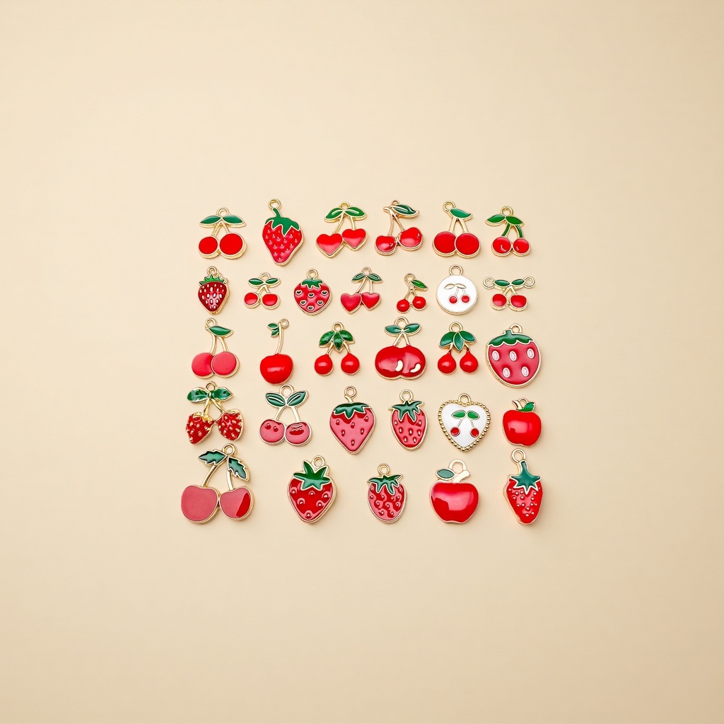 diy jewelry small accessories, fruit simulation alloy pendant cartoon details Picture