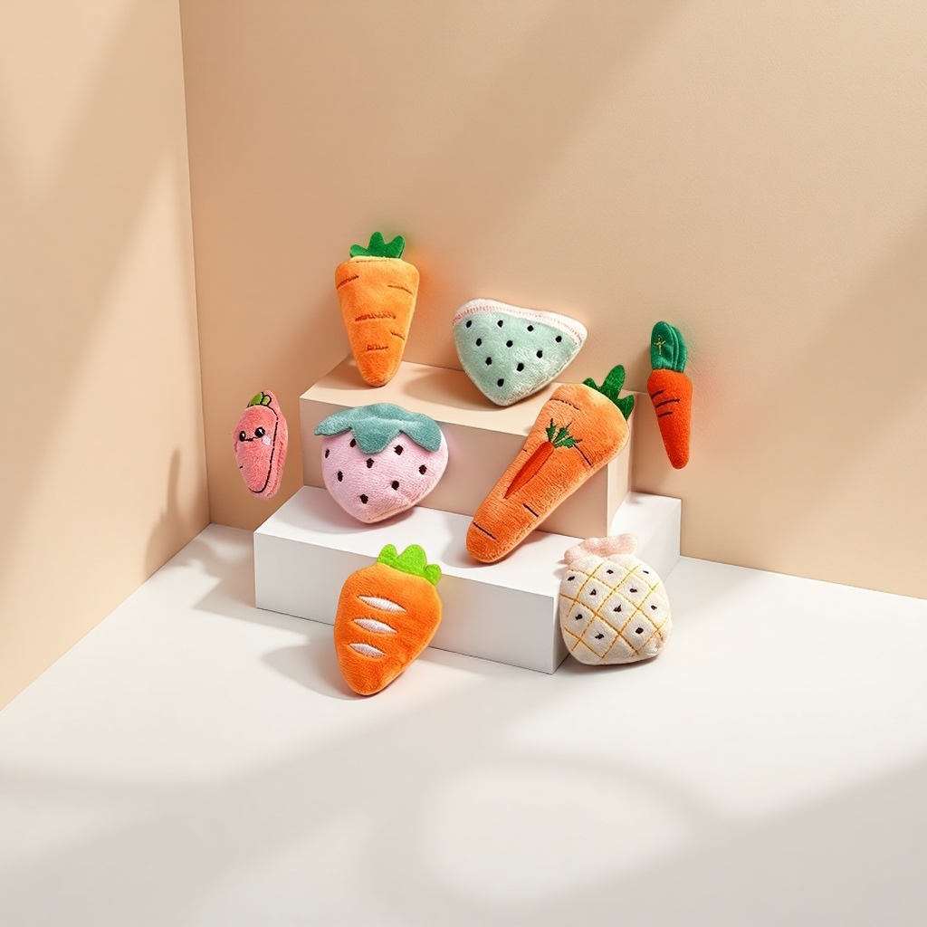 Cartoon carrot plush brooch accessories, dolls, hair clips, clothing, shoes, hats, socks, embroidery, diy cotton-filled ornaments and accessories Application Scenario