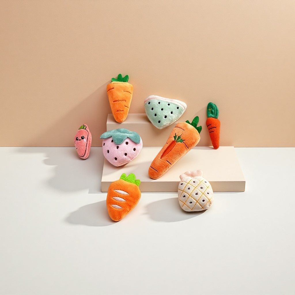 Cartoon carrot plush brooch accessories, dolls, hair clips, clothing, shoes, hats, socks, embroidery, diy cotton-filled ornaments and accessories Specification image