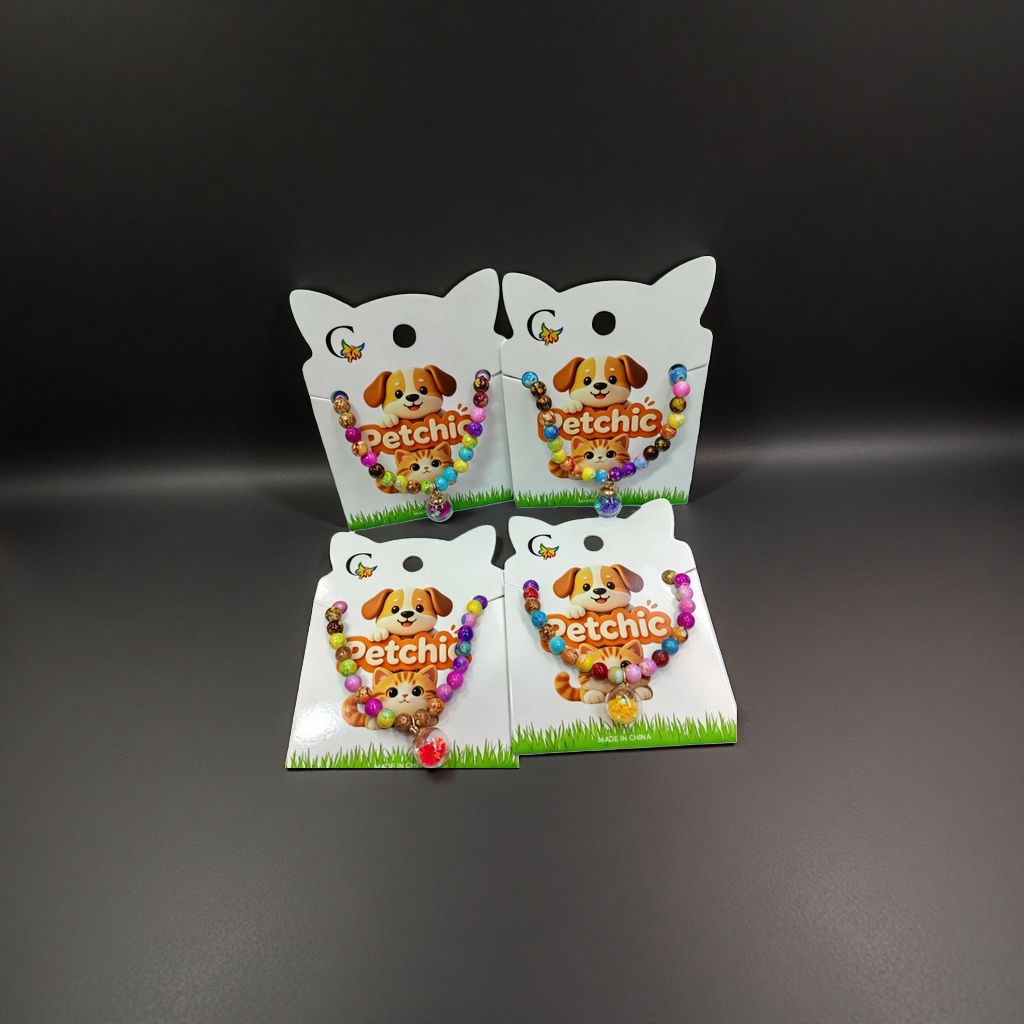 彩色珠子手链宠物主题包装卡片产品图