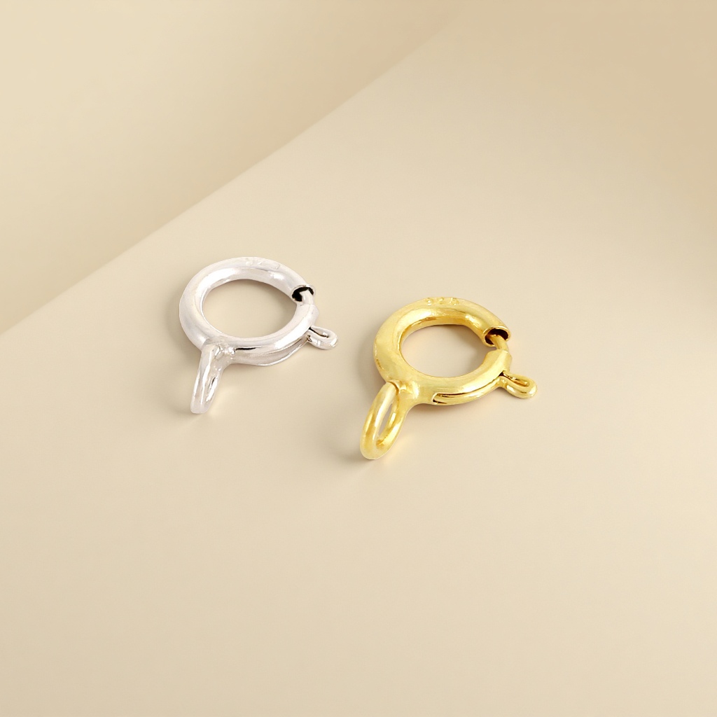 DIY jewelry accessory S925 silver spring buckle details Picture