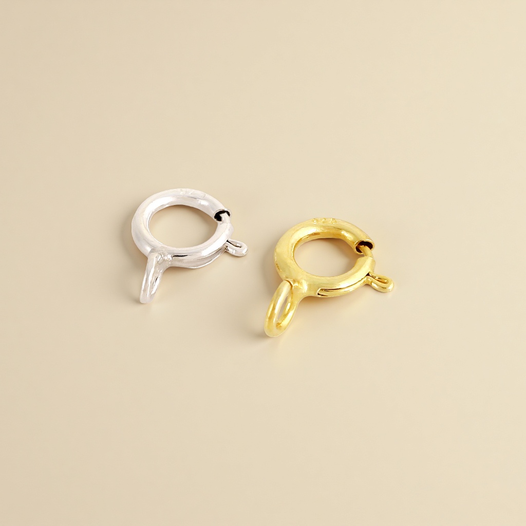 DIY jewelry accessory S925 silver spring buckle Specification image