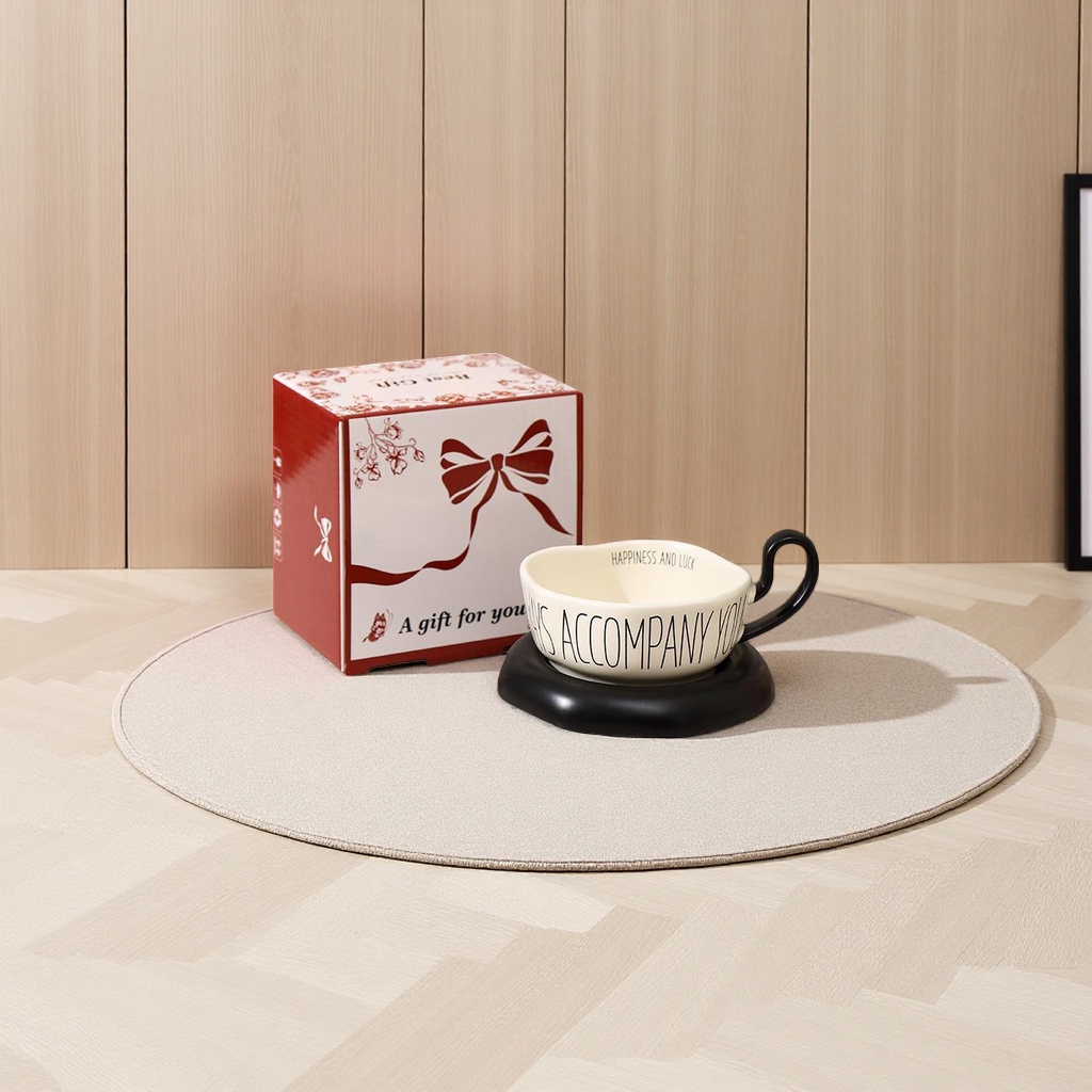 陶瓷杯简约设计杯子日常使用家用办公水杯