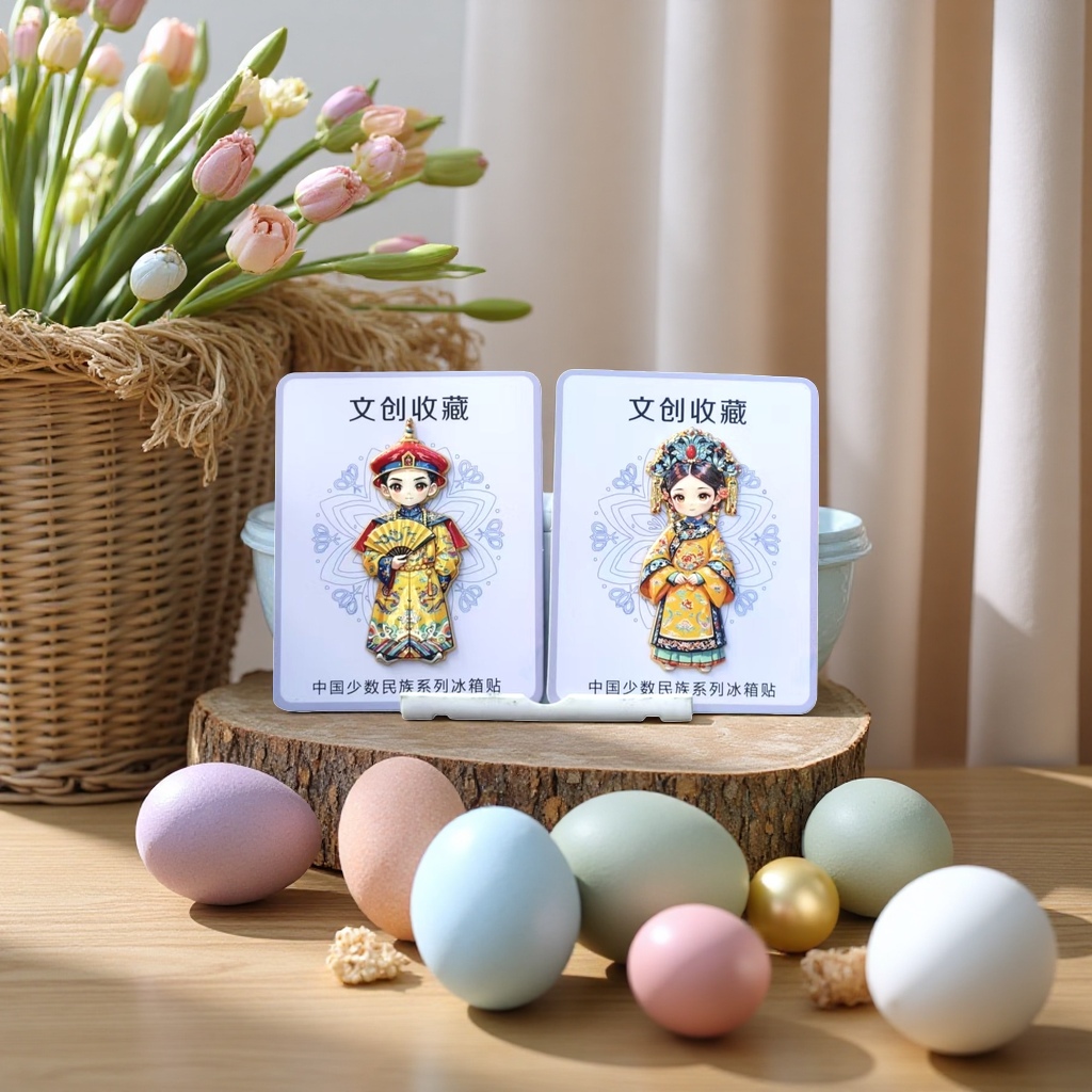 Empress and Emperor metal refrigerator, gift, cultural and creative collection, refrigerator stickers, personalized and creative decoration Application Scenario