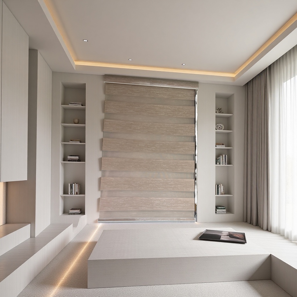Roller blinds are simple and light-blocking for living rooms and bedrooms. Modern and breathable blinds Application Scenario