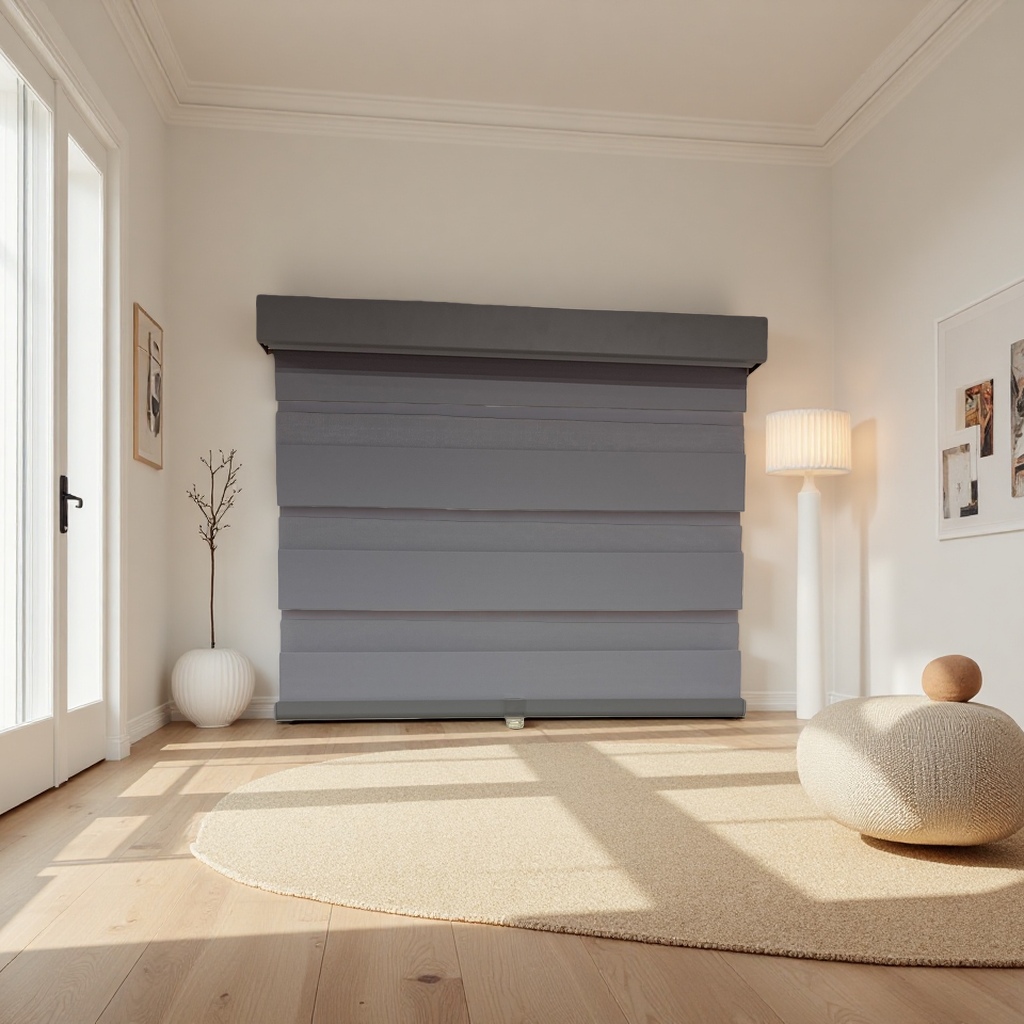 Thickened heat-insulating and UV-resistant curtain fabric for grey roller blinds and window blackout curtains details Picture