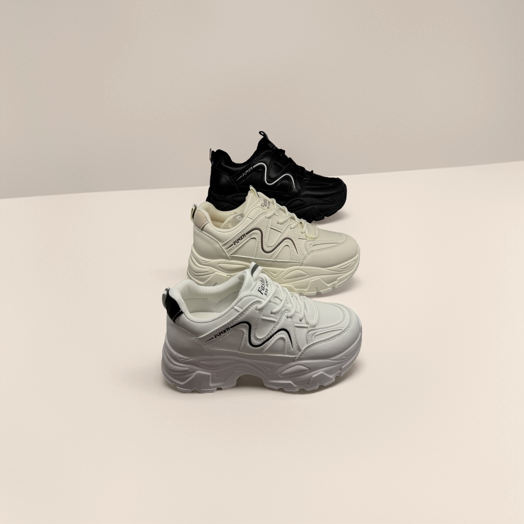 White sports shoes, black sports shoes, unisex running shoes, lightweight, breathable and anti-slip