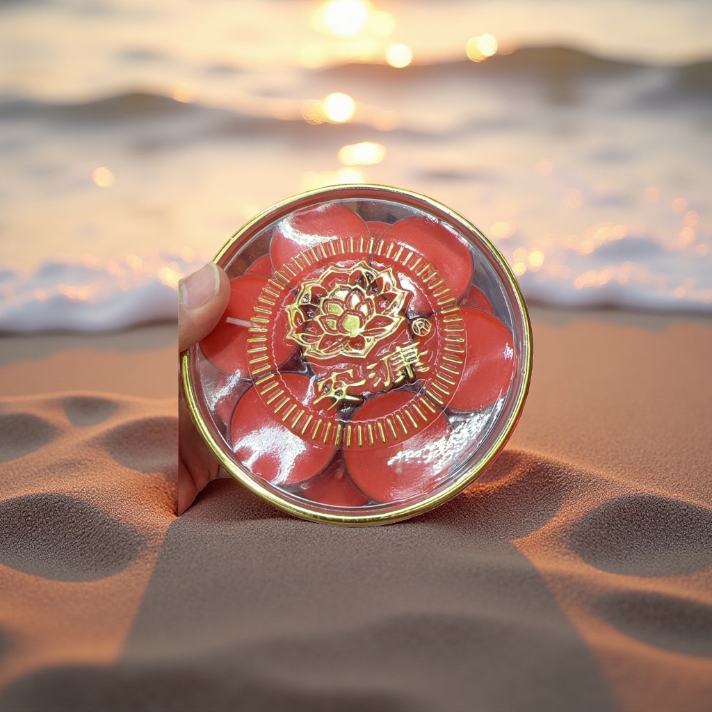 Red lotus candle tray, a simple style candlestick for home decoration Application Scenario