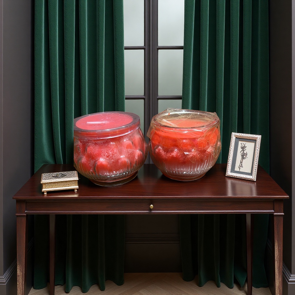 Red and yellow dual-color candles, scented candles, natural soy candles, home decoration candlesticks