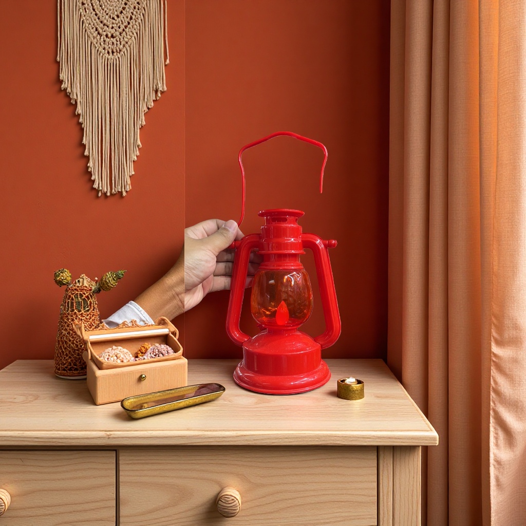 Red lanterns are handcrafted as festive decorations for home use during the Spring Festival