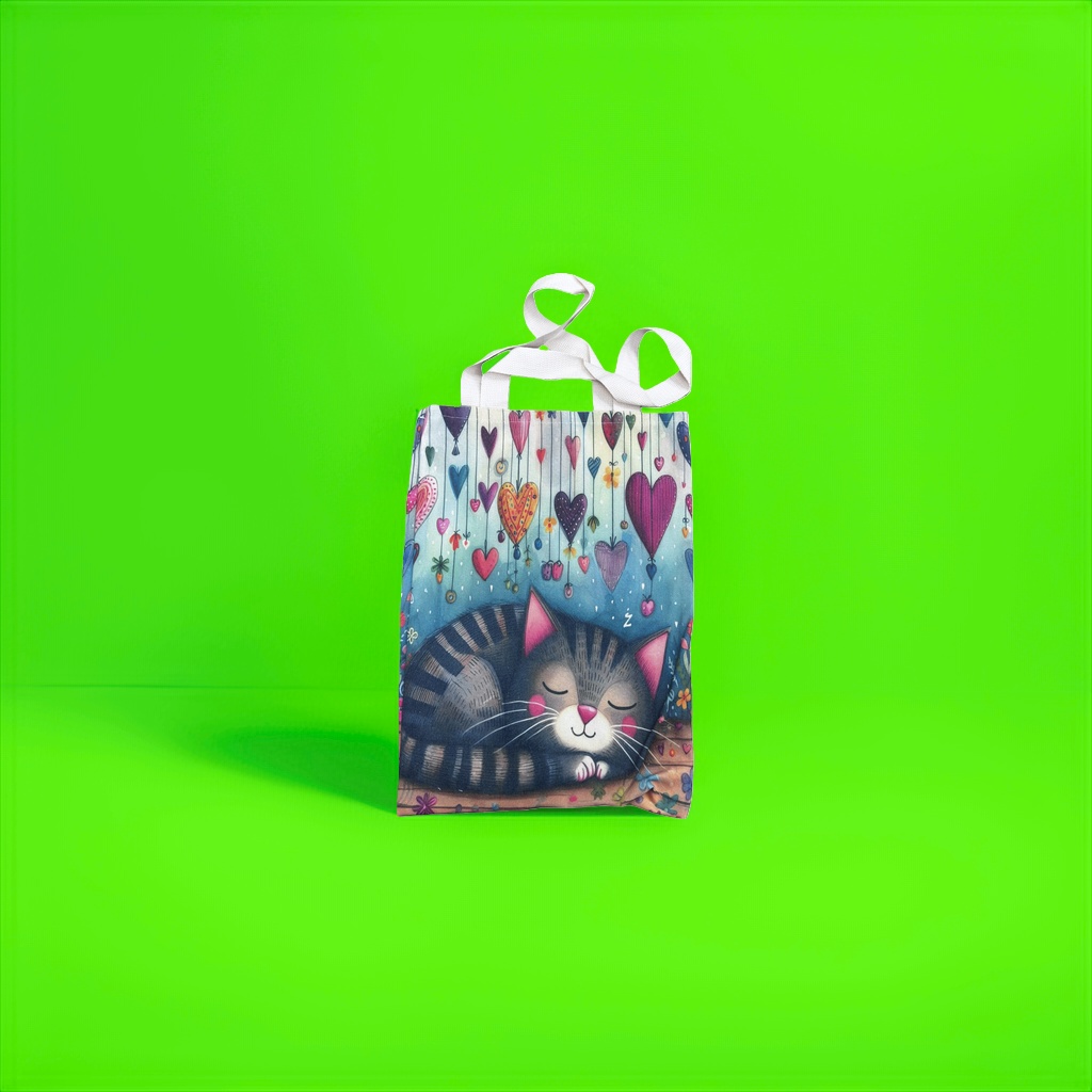 Cartoon-patterned handbags are eco-friendly and reusable packaging bags Application Scenario