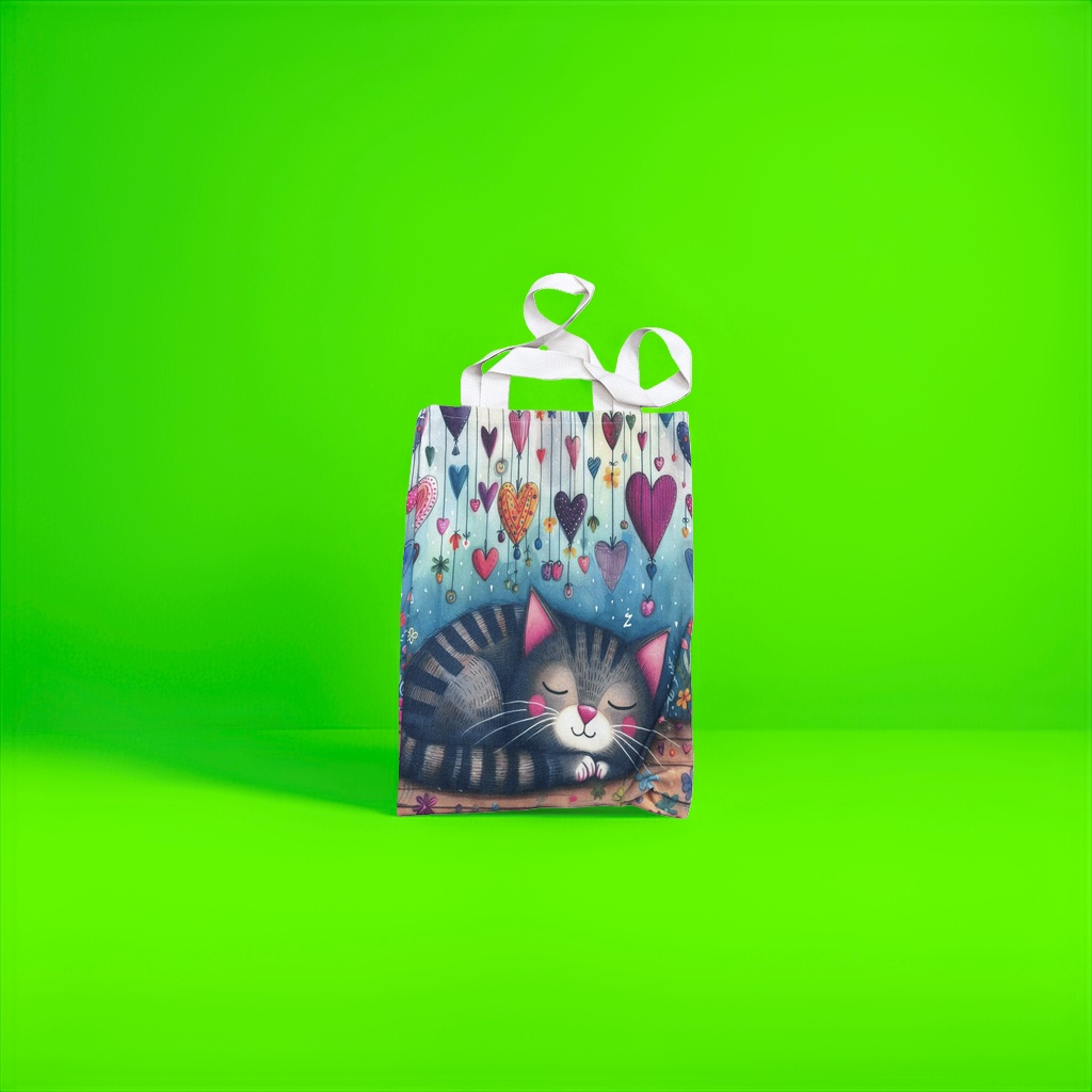 Cartoon-patterned handbags are eco-friendly and reusable packaging bags