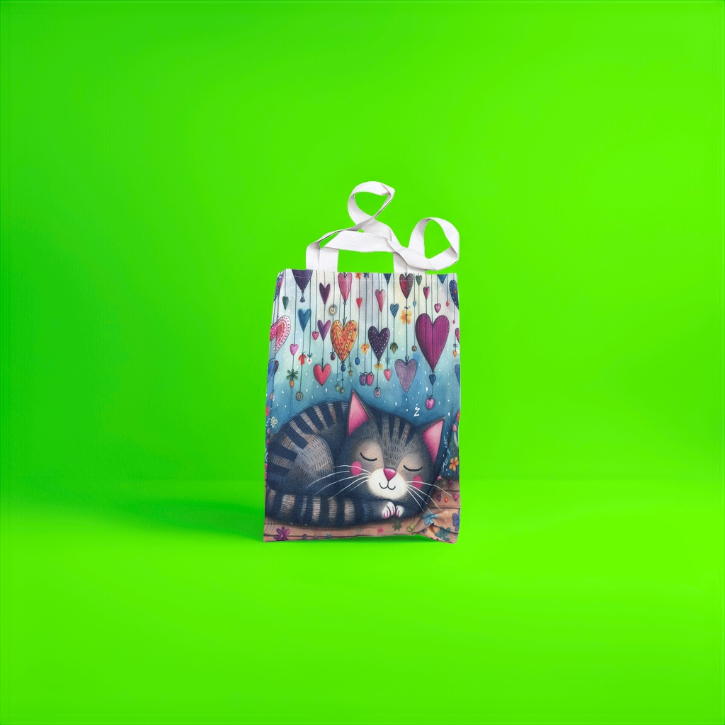 Cartoon-patterned handbags are eco-friendly and reusable packaging bags Specification image