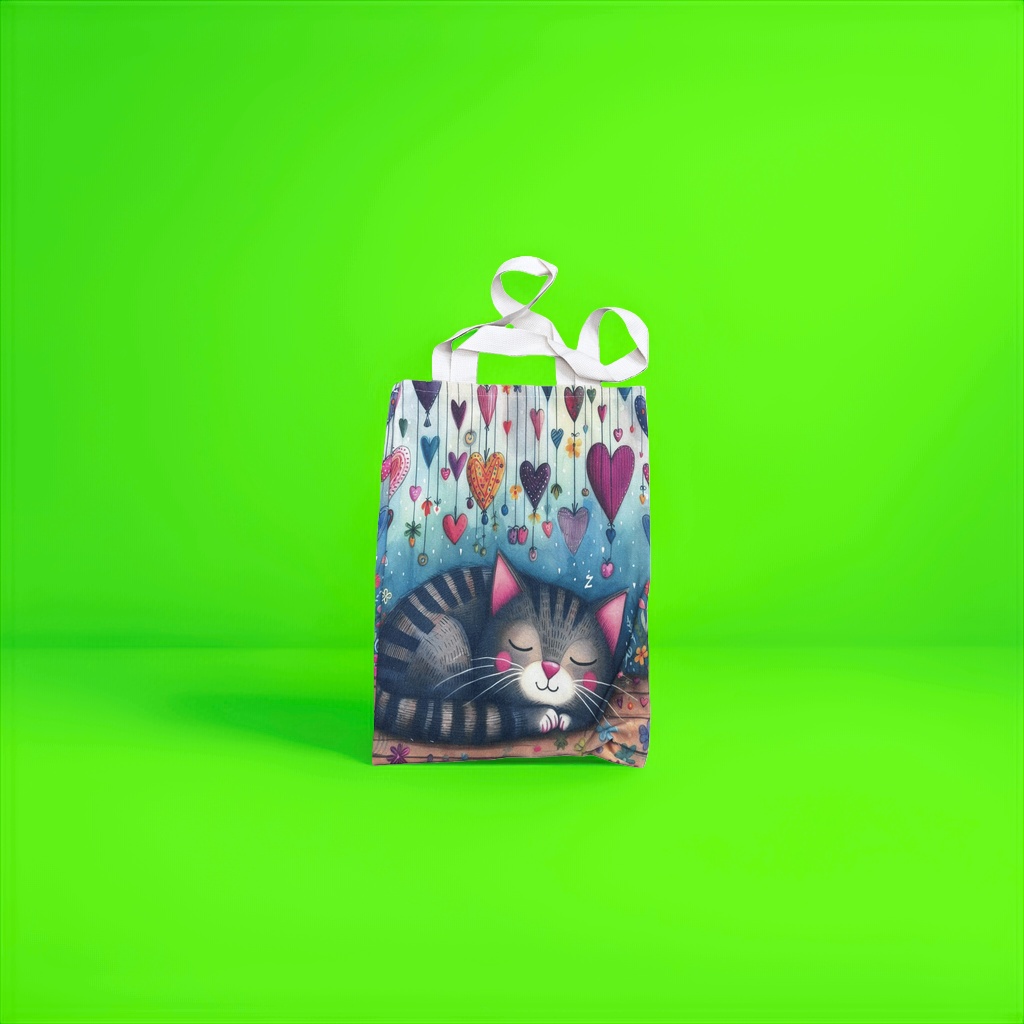 Cartoon-patterned handbags are eco-friendly and reusable packaging bags details Picture