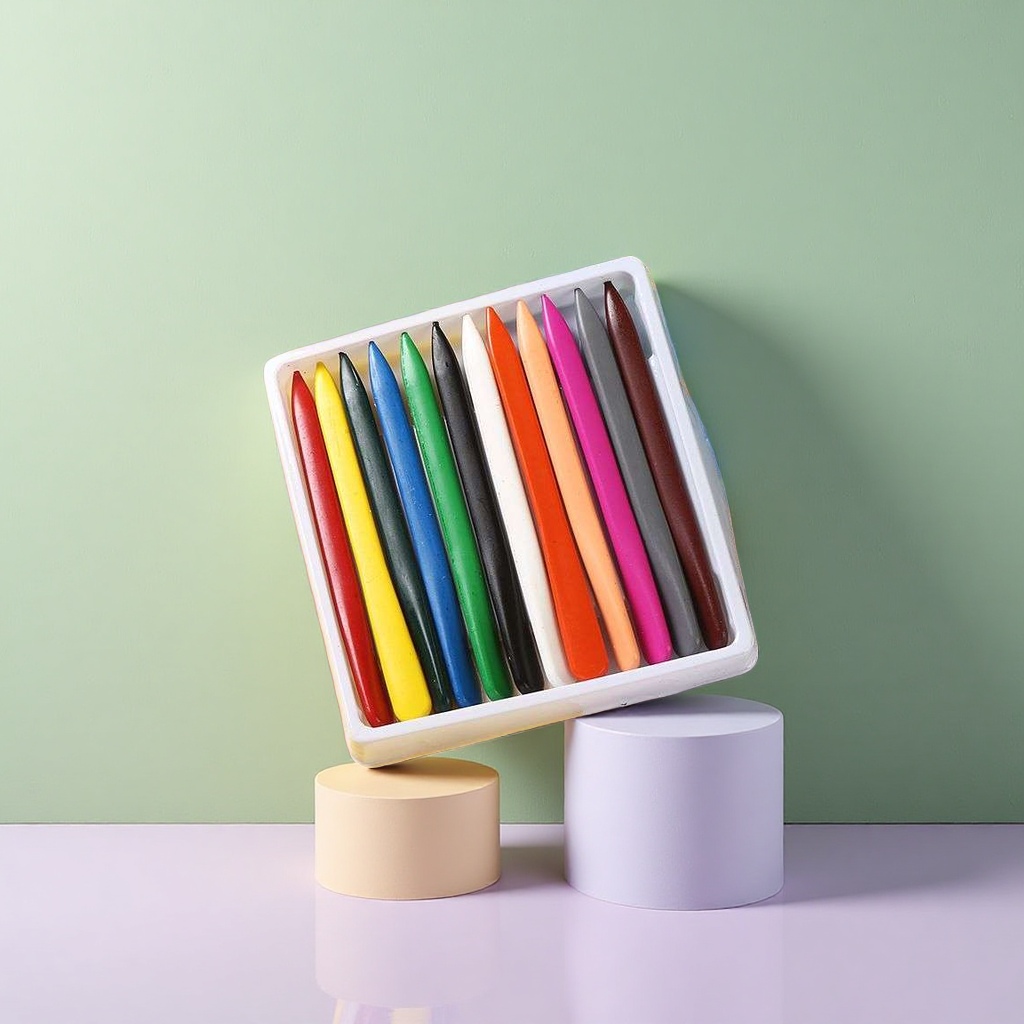 Colored crayon set, crayon box, 12-color washable colored pens for children's drawing Specification image