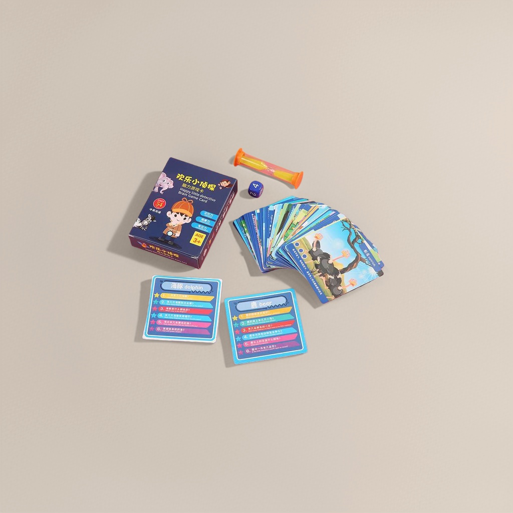 Children's educational game cards, Happy Little Detective brain game cards Application Scenario