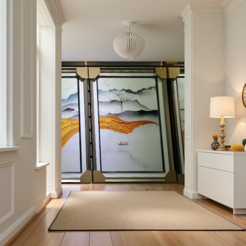 Landscape paintings, glass paintings, decorative paintings, living room and bedroom wall hangings, simple style Specification image