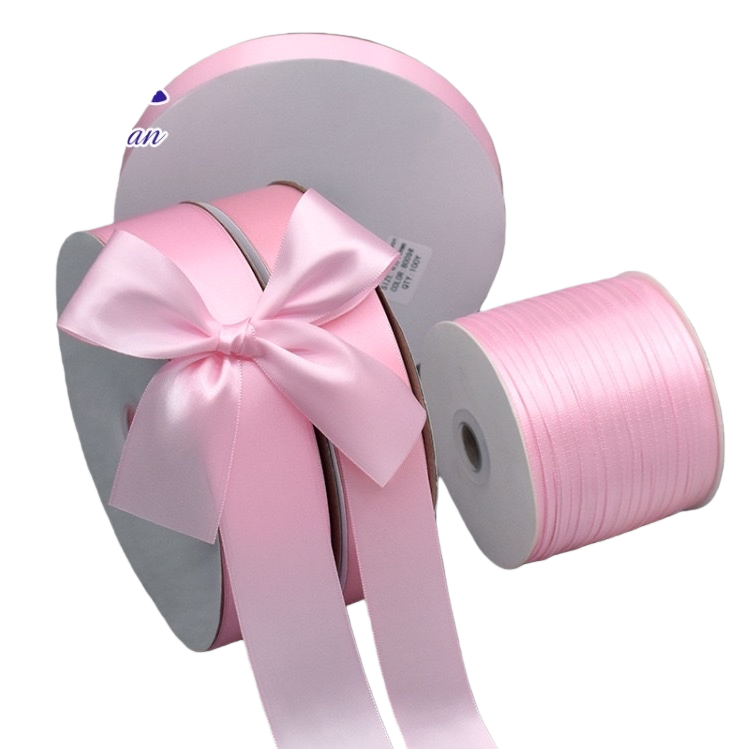 Pink ribbon roll 100-meter fashionable decorative gift packaging strap for home wedding decoration Item Picture
