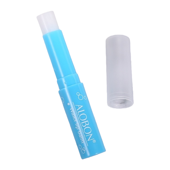 The blue lipstick tube ALOBON hydrating lipstick moisturizes, hydrates, soften, repairs and nourishes the lips Item Picture