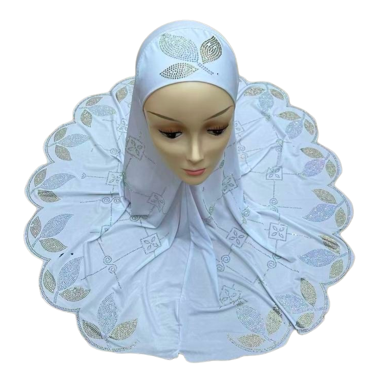 White embroidered headscarf doll model decoration Item Picture