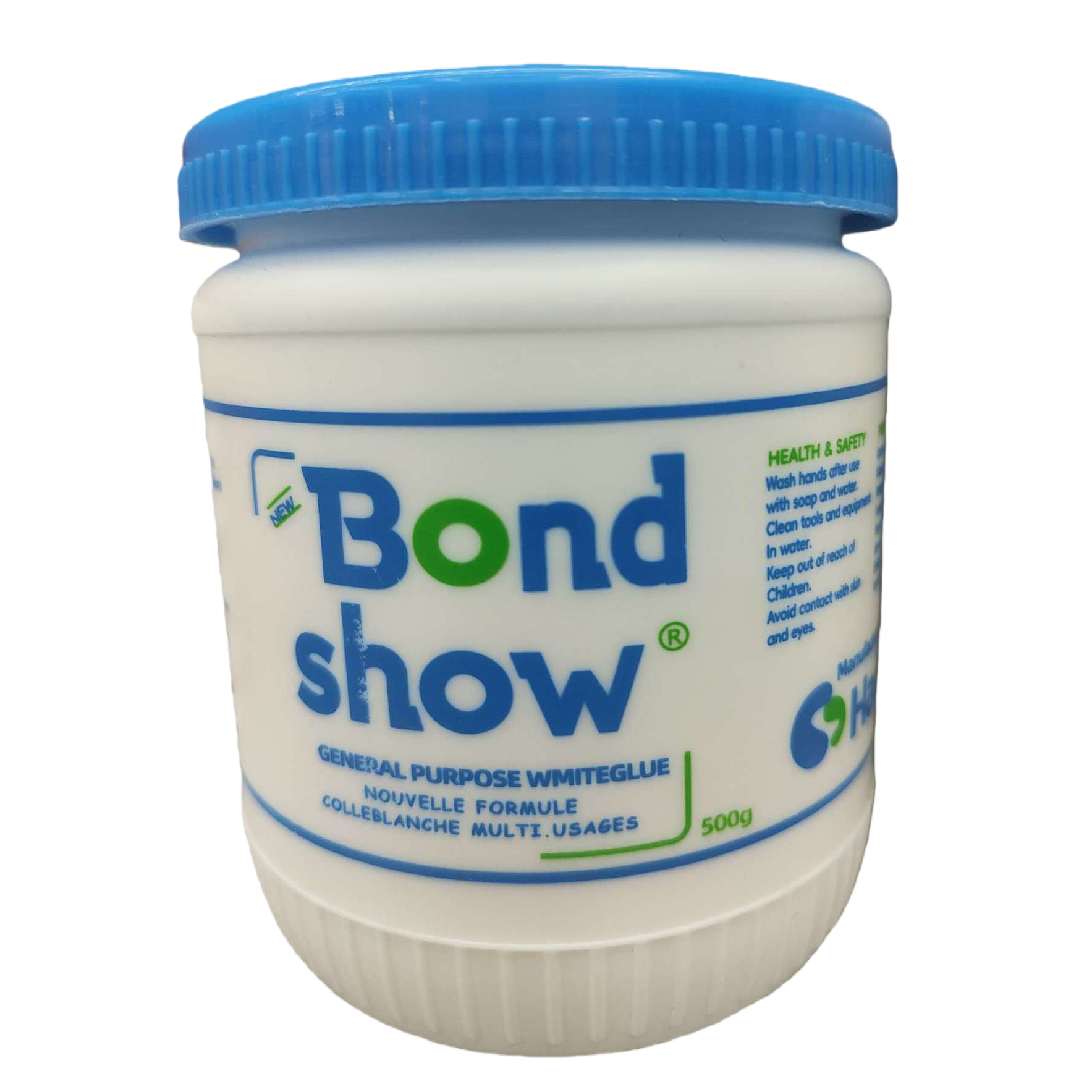 白色塑料瓶装胶水Bond show通用白胶白底实物图
