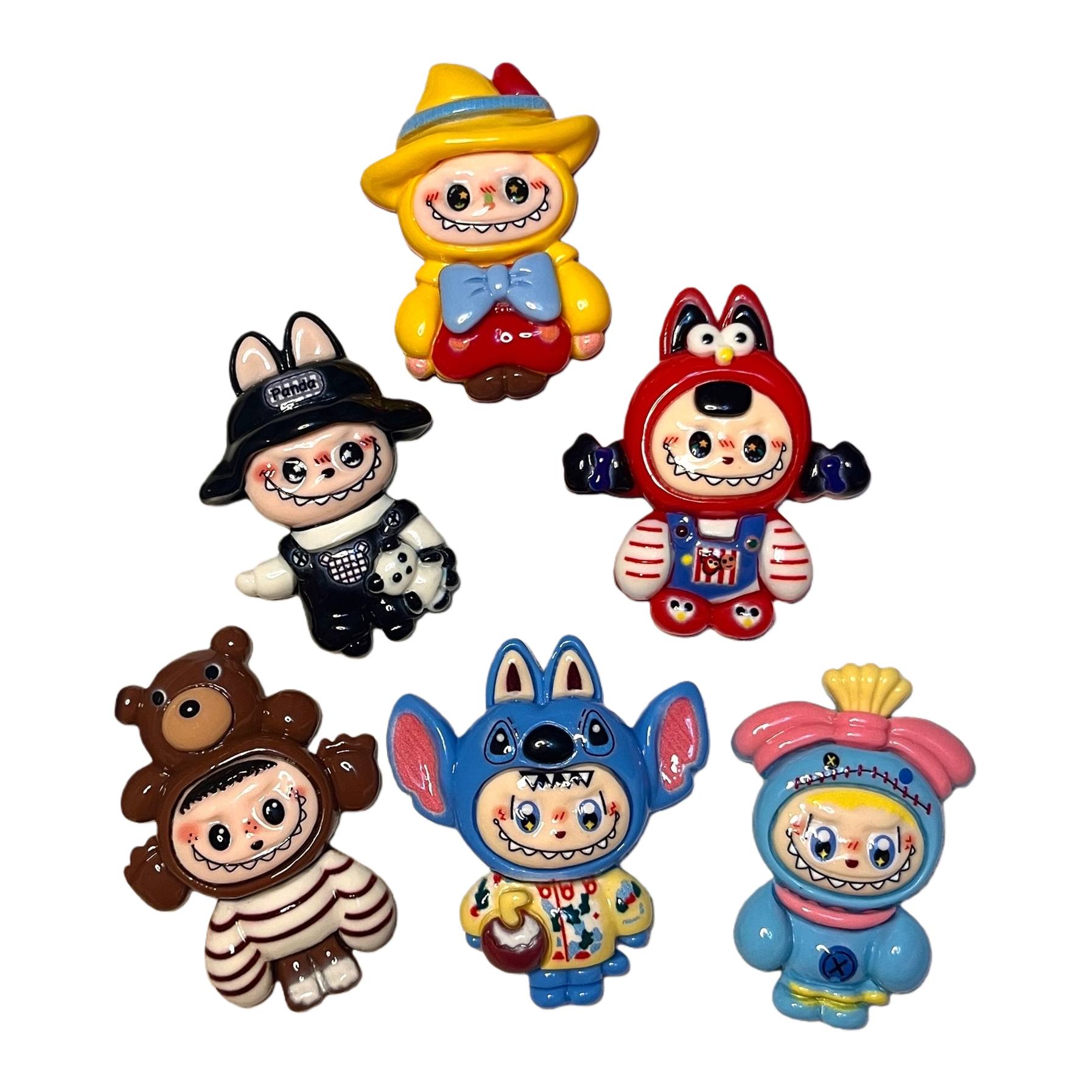 Cartoon cute cloth resin accessories, phone case accessories, DIY handcrafted hair clips, fridge magnets, hanging ornaments Item Picture