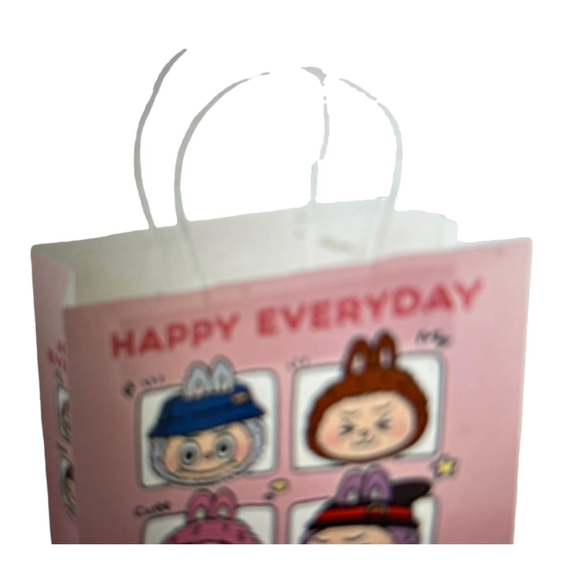 The pink handbag with cartoon character patterns is a cute, fashionable and portable packaging Item Picture