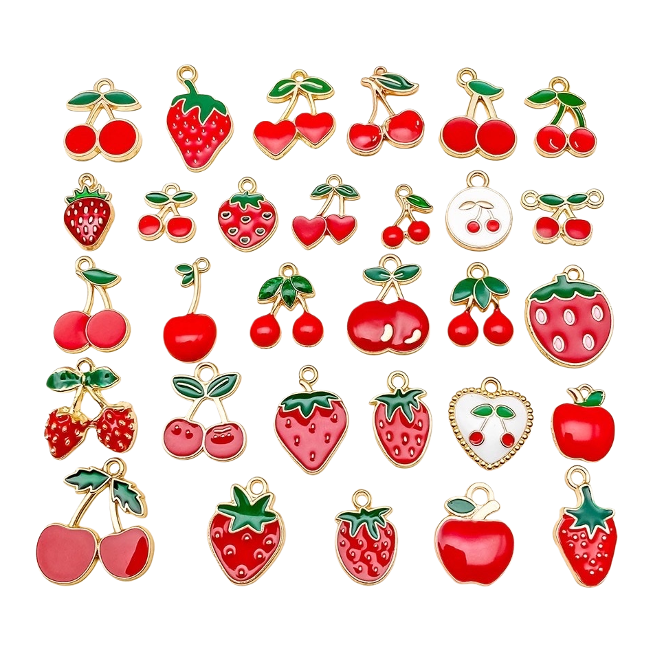 diy jewelry small accessories, fruit simulation alloy pendant cartoon Item Picture