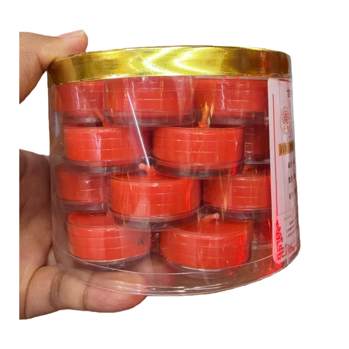 Red lotus candle tray, a simple style candlestick for home decoration Item Picture