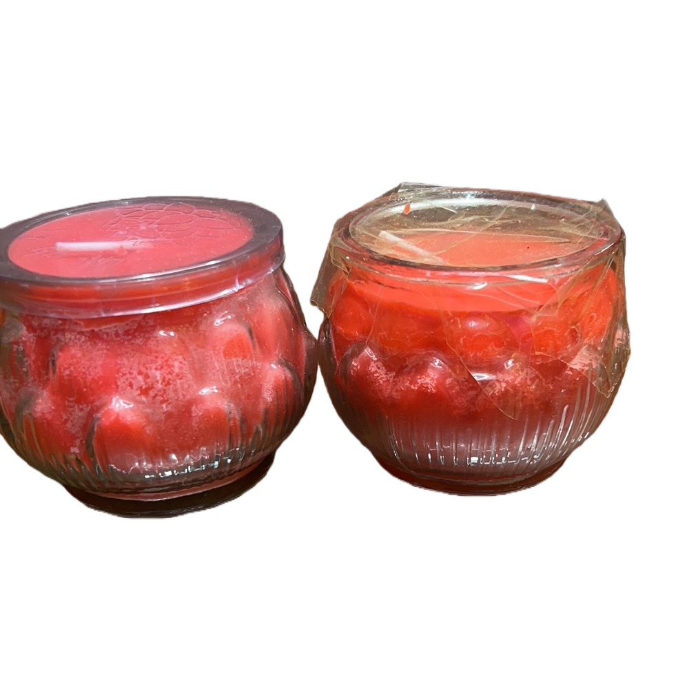 Red and yellow dual-color candles, scented candles, natural soy candles, home decoration candlesticks Item Picture