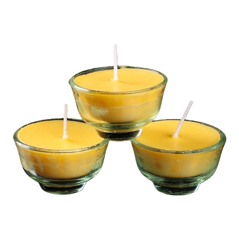 Red candles in glass cups and red candle gift boxes Item Picture