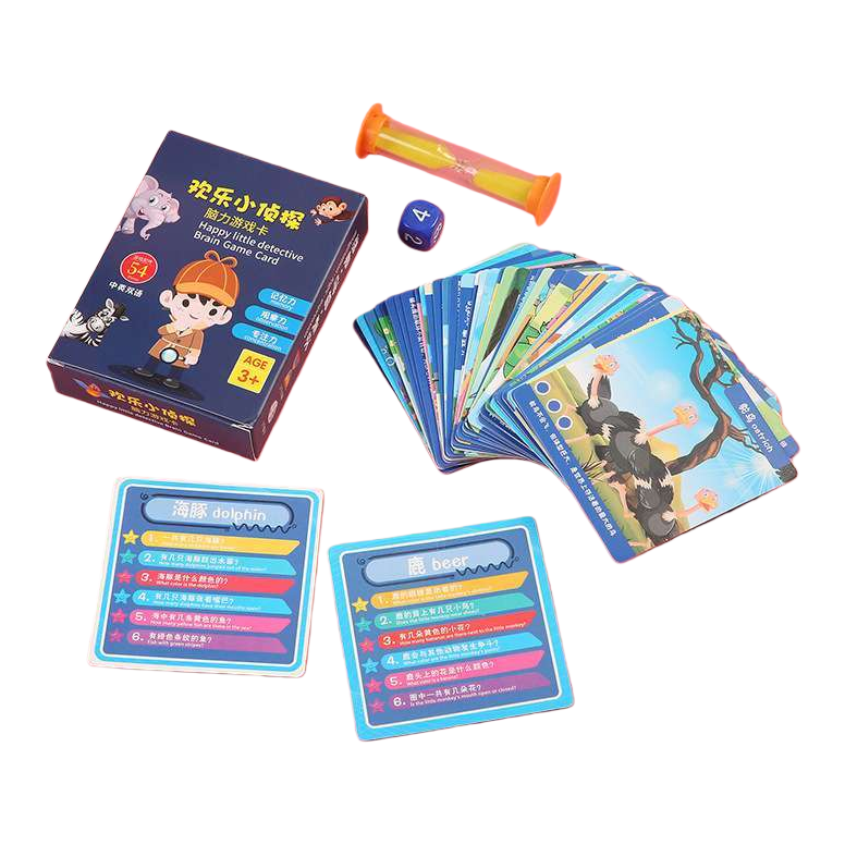 Children's educational game cards, Happy Little Detective brain game cards Item Picture