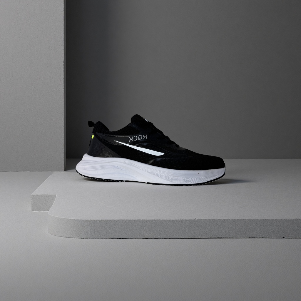 Black sports running shoes for men and women are anti-slip, wear-resistant, breathable and comfortable for daily wear Specification image