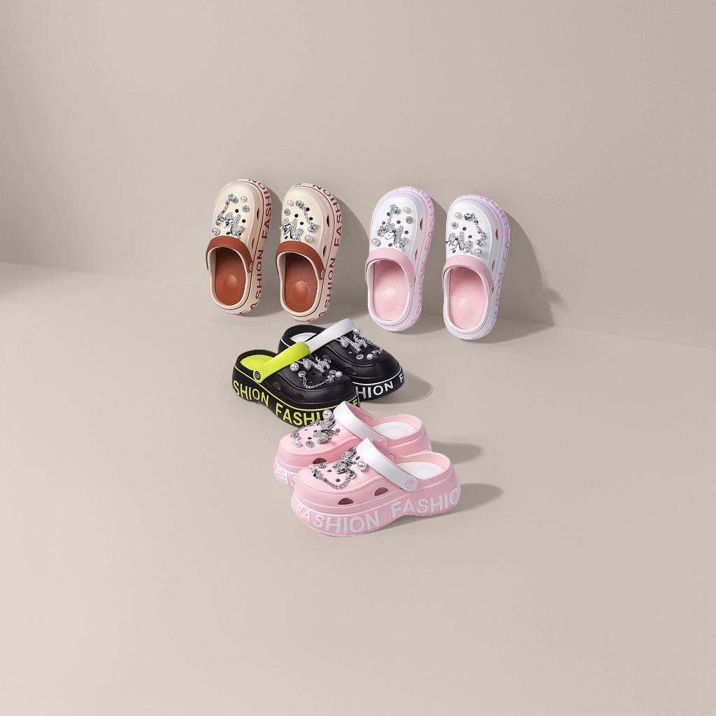 凉鞋/凉鞋青少年女/Highheels/洞洞鞋女夏季带链条/凉鞋女气质产品图