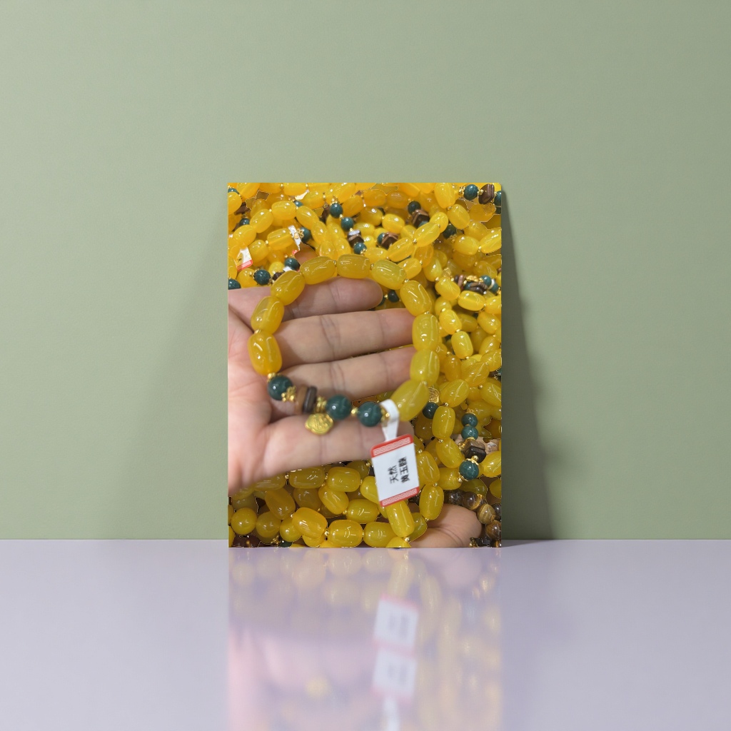 Yellow beads + bracelet Specification image