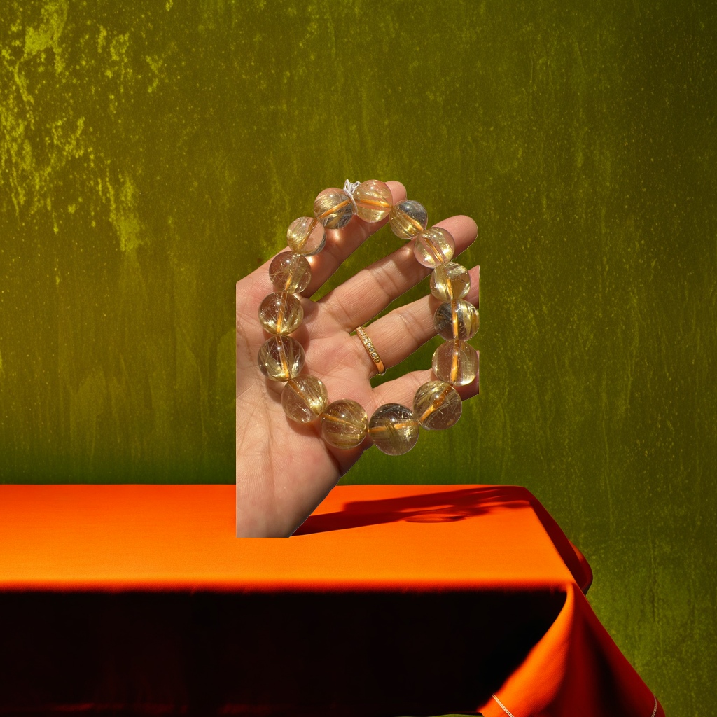 Perlas de cristal amarillo transparente + string de mano Application Scenario