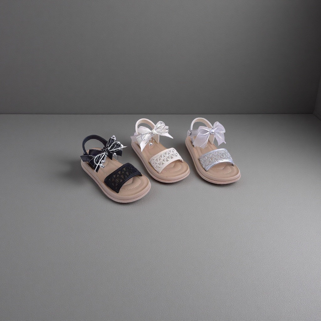 Bow fashionable and simple girls' sandals Specification image
