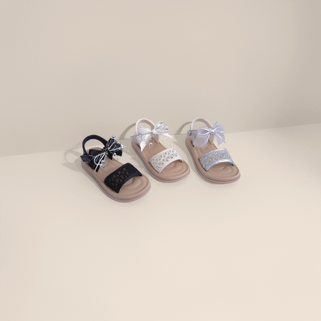 Bow fashionable and simple girls' sandals details Picture