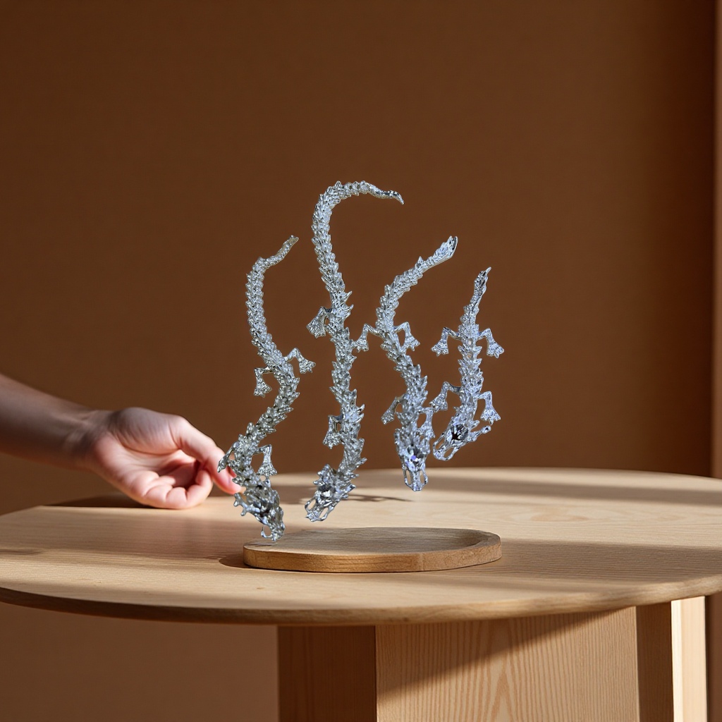 The new alloy dragon figurines come in various sizes and can also be played with Specification image