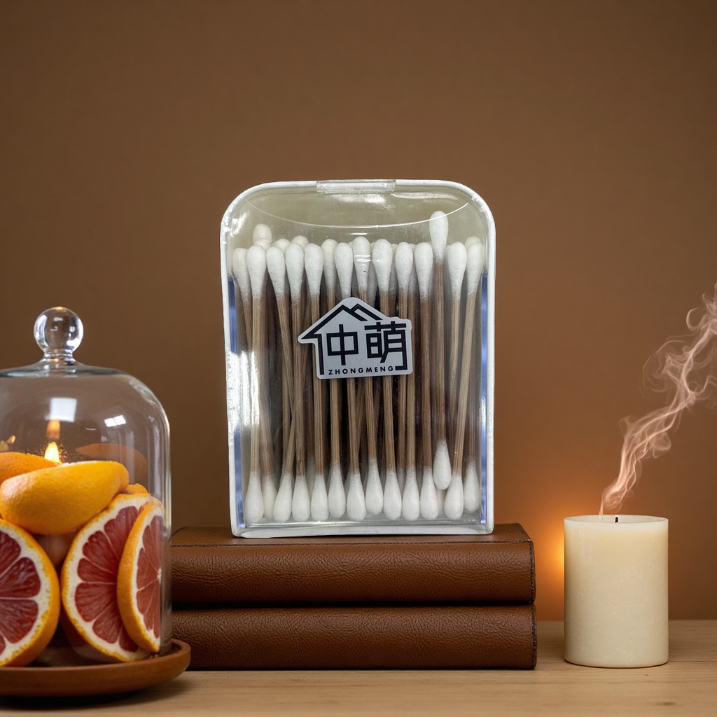 Cotton swab + transparent plastic box Application Scenario